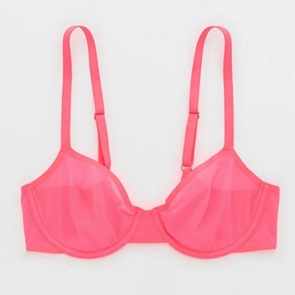 Aerie NWT Full Coverage Smoothez Bra, 38DD, Bright Pink